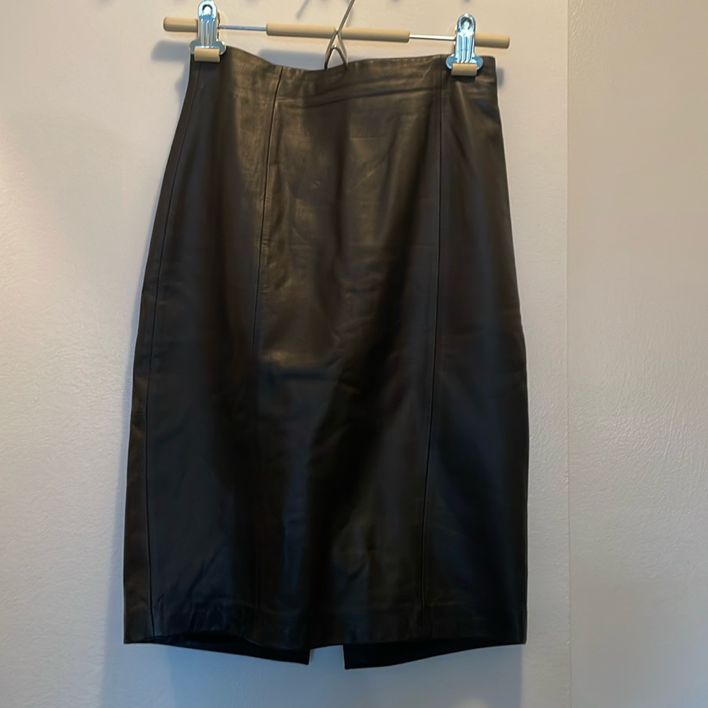 Banana Republic Leather Pencil Skirt